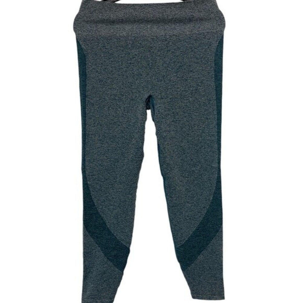 AVIA Womens High Rise Athletic Leggings Tight Knit Green-Size L